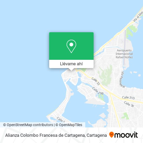 Mapa de Alianza Colombo Francesa de Cartagena