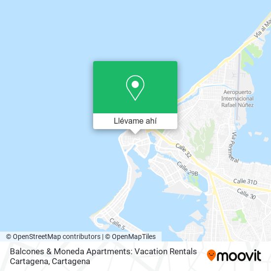 Mapa de Balcones & Moneda Apartments: Vacation Rentals Cartagena