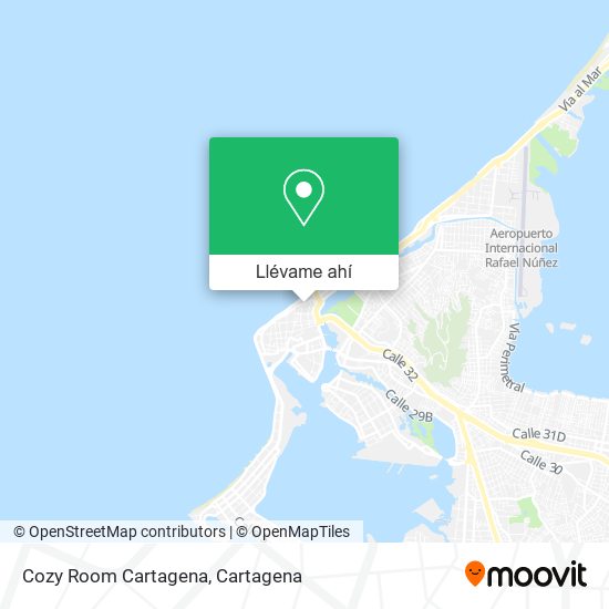 Mapa de Cozy Room Cartagena