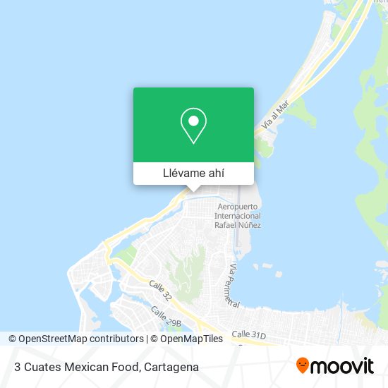 Mapa de 3 Cuates Mexican Food