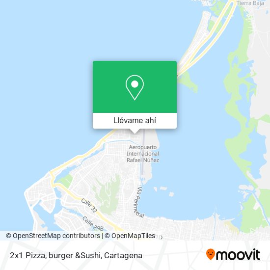 Mapa de 2x1 Pizza, burger &Sushi