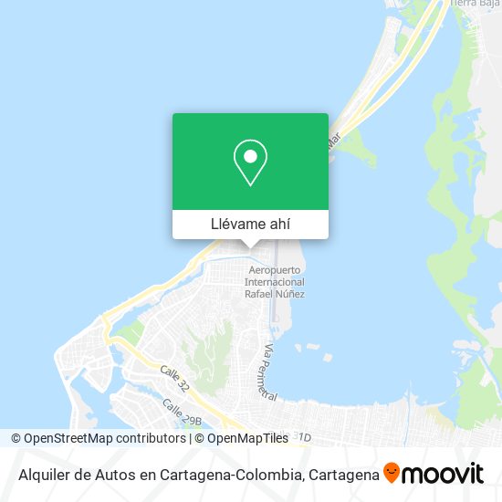 Mapa de Alquiler de Autos en Cartagena-Colombia