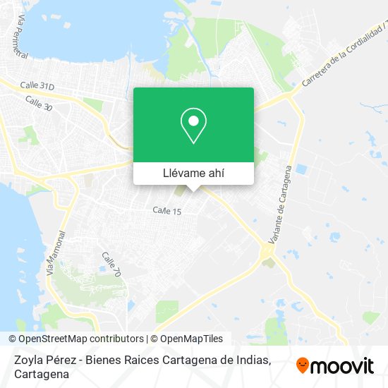 Mapa de Zoyla Pérez - Bienes Raices Cartagena de Indias