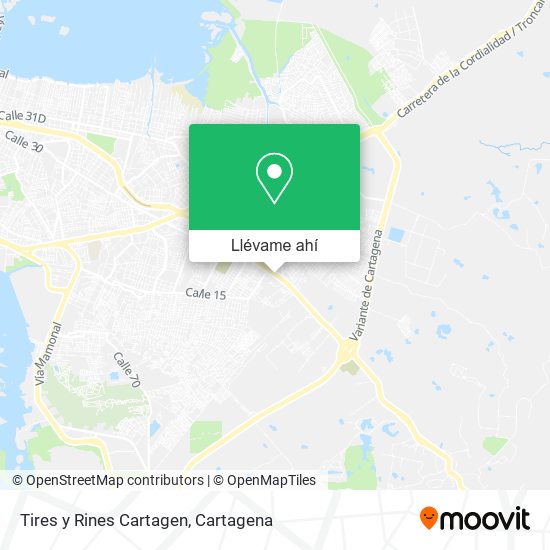 Mapa de Tires y Rines Cartagen