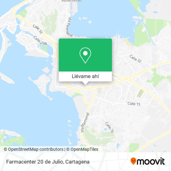 Mapa de Farmacenter 20 de Julio