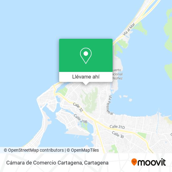 Mapa de Cámara de Comercio Cartagena