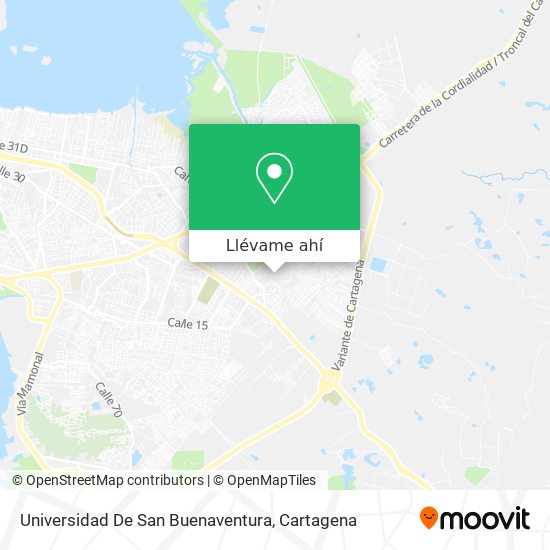 Mapa de Universidad De San Buenaventura