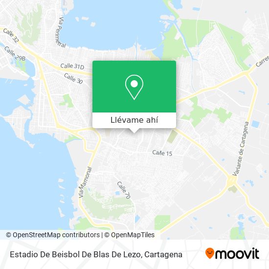 Mapa de Estadio De Beisbol De Blas De Lezo