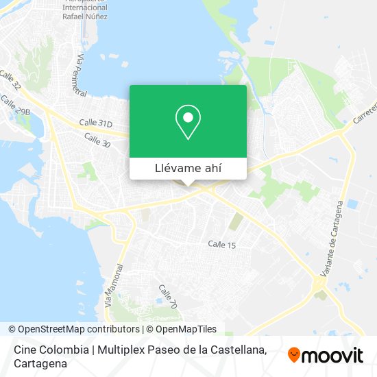 Mapa de Cine Colombia  | Multiplex Paseo de la Castellana