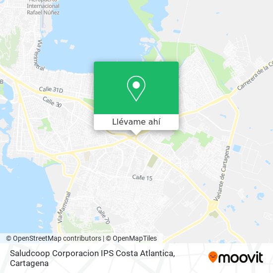 Mapa de Saludcoop  Corporacion IPS Costa Atlantica