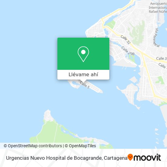 Mapa de Urgencias Nuevo Hospital de Bocagrande