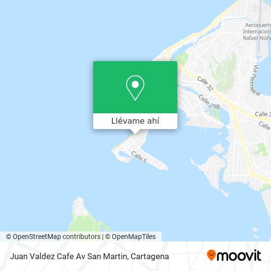 Mapa de Juan Valdez Cafe Av San Martin