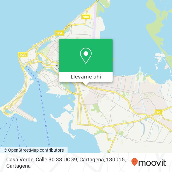 Mapa de Casa Verde, Calle 30 33 UCG9, Cartagena, 130015