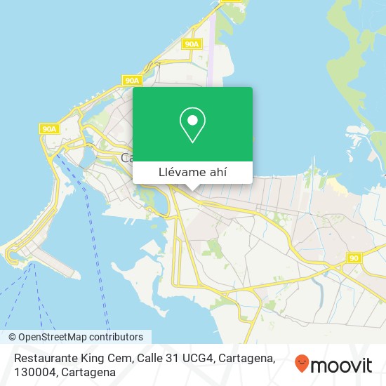 Mapa de Restaurante King Cem, Calle 31 UCG4, Cartagena, 130004