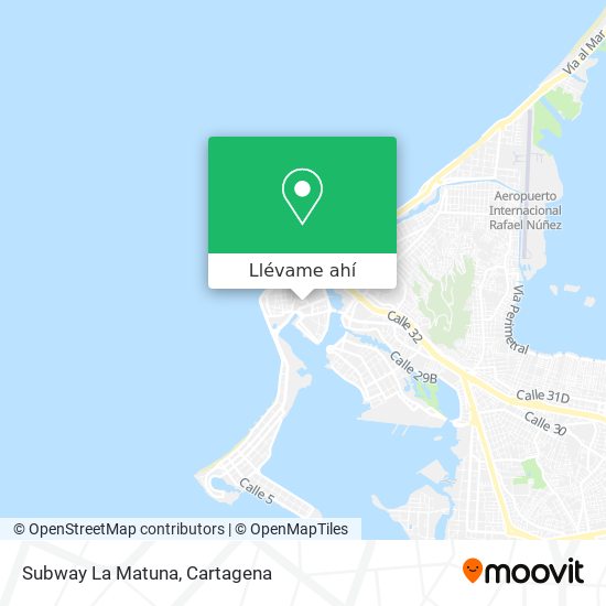 Mapa de Subway La Matuna