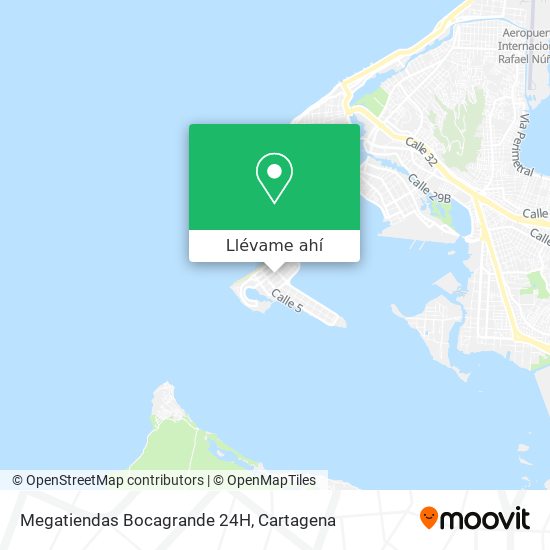 Mapa de Megatiendas Bocagrande 24H