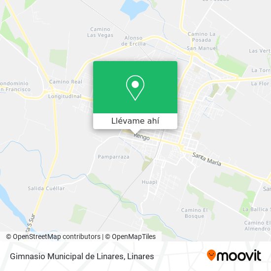 Mapa de Gimnasio Municipal de Linares