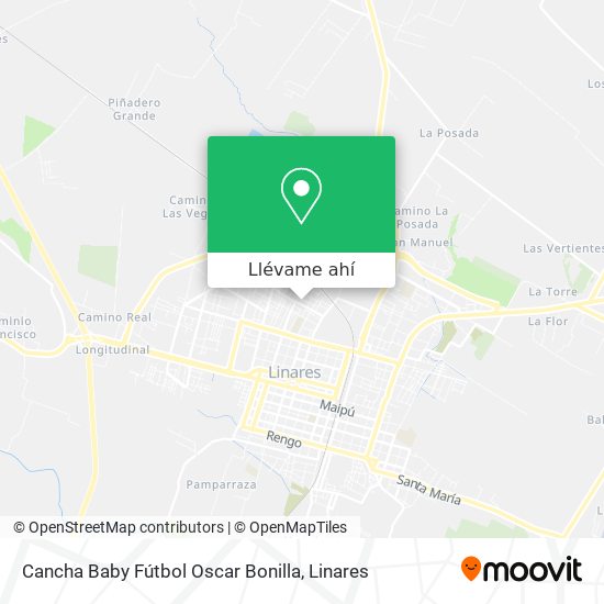 Mapa de Cancha Baby Fútbol Oscar Bonilla
