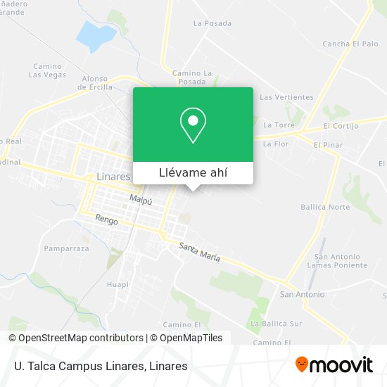Mapa de U. Talca Campus Linares