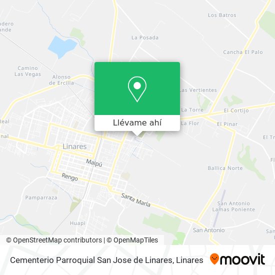 Mapa de Cementerio Parroquial San Jose de Linares