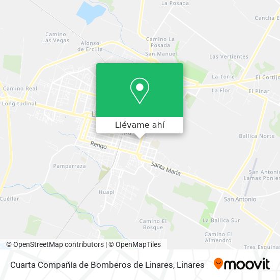 Mapa de Cuarta Compañía de Bomberos de Linares
