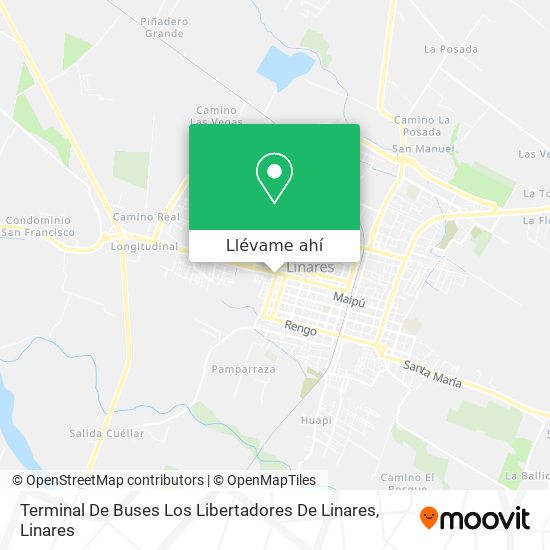 Mapa de Terminal De Buses Los Libertadores De Linares