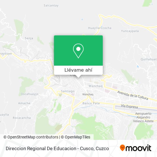 Mapa de Direccion Regional De Educacion - Cusco