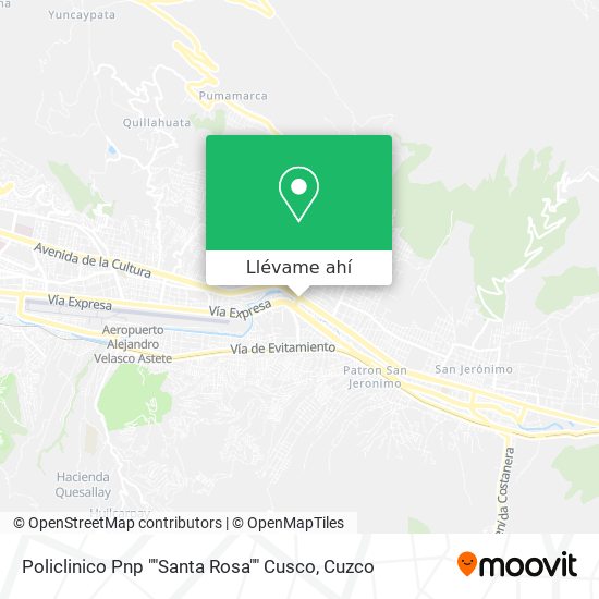 Mapa de Policlinico Pnp ""Santa Rosa"" Cusco