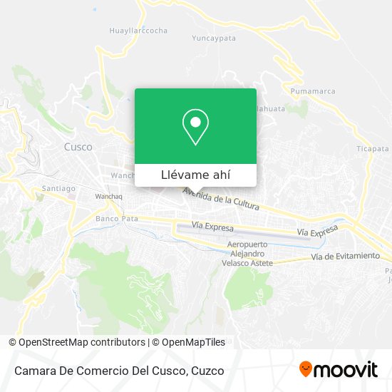 Mapa de Camara De Comercio Del Cusco