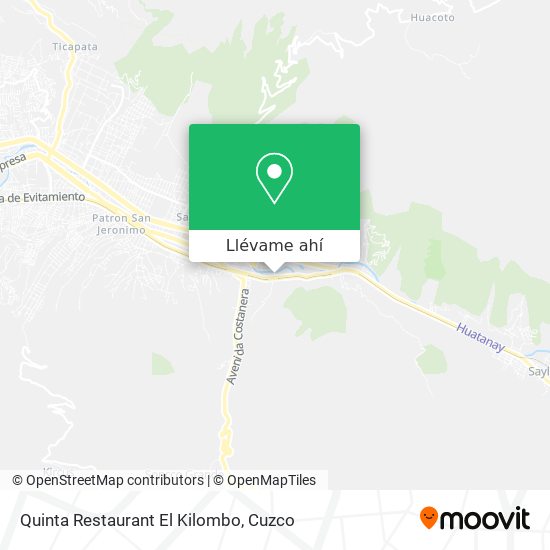 Mapa de Quinta Restaurant El Kilombo