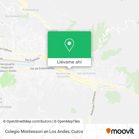 Mapa de Colegio Montessori en Los Andes