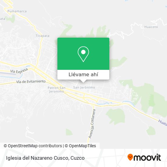 Mapa de Iglesia del Nazareno Cusco