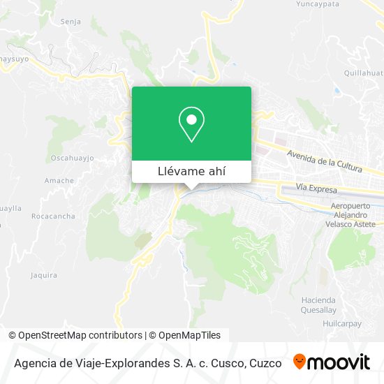 Mapa de Agencia de Viaje-Explorandes S. A. c. Cusco