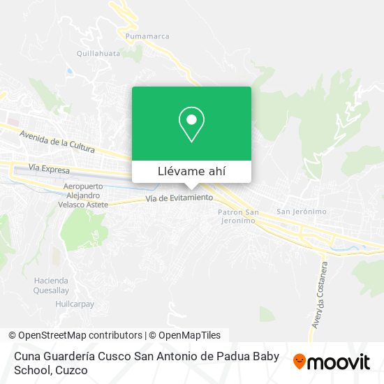 Mapa de Cuna Guardería Cusco San Antonio de Padua Baby School