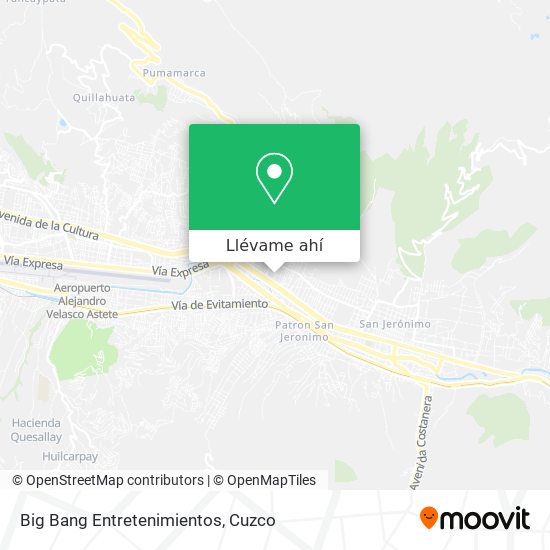 Mapa de Big Bang Entretenimientos