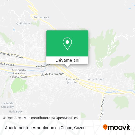 Mapa de Apartamentos Amoblados en Cusco