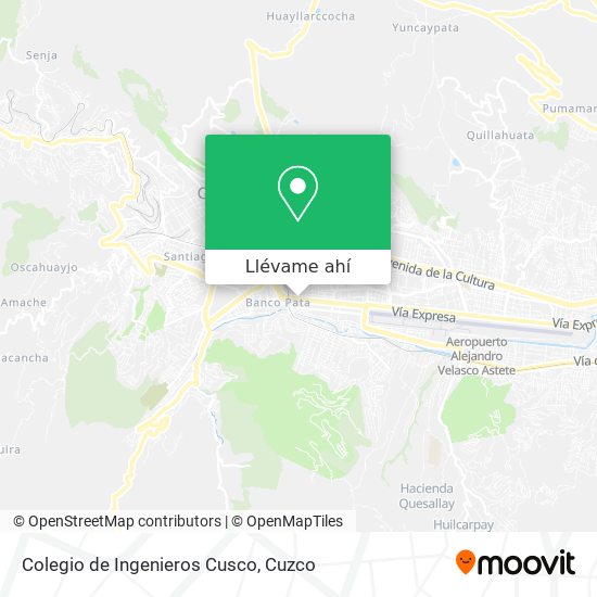 Mapa de Colegio de Ingenieros Cusco