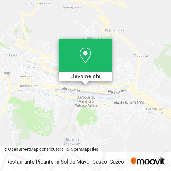 Mapa de Restaurante Picanteria Sol de Mayo- Cusco