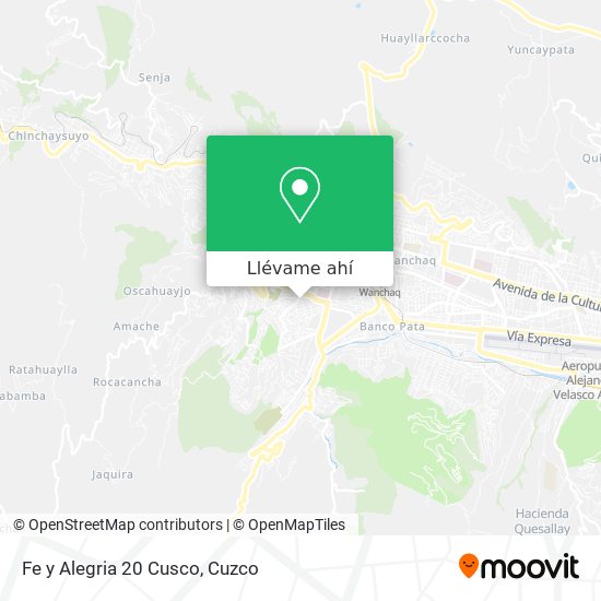 Mapa de Fe y Alegria 20 Cusco