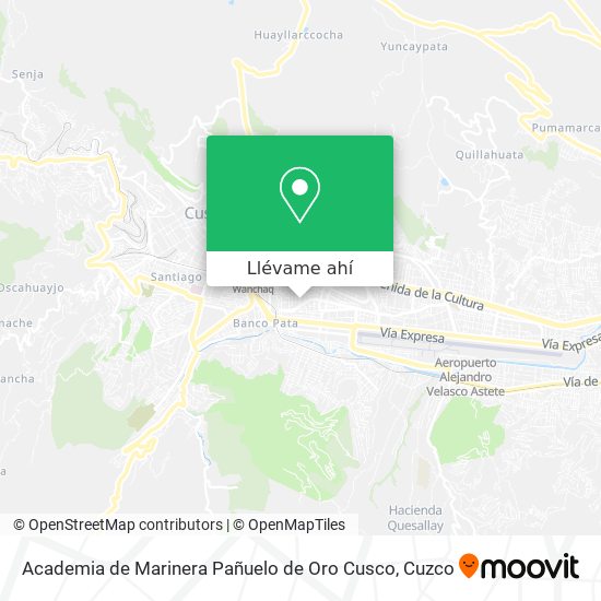 Mapa de Academia de Marinera Pañuelo de Oro Cusco