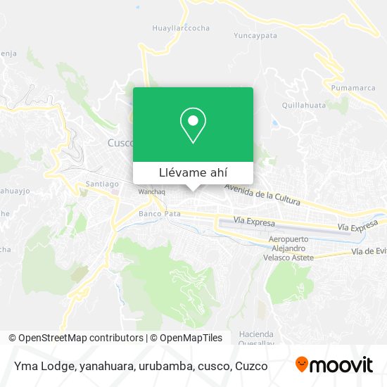 Mapa de Yma Lodge, yanahuara, urubamba, cusco