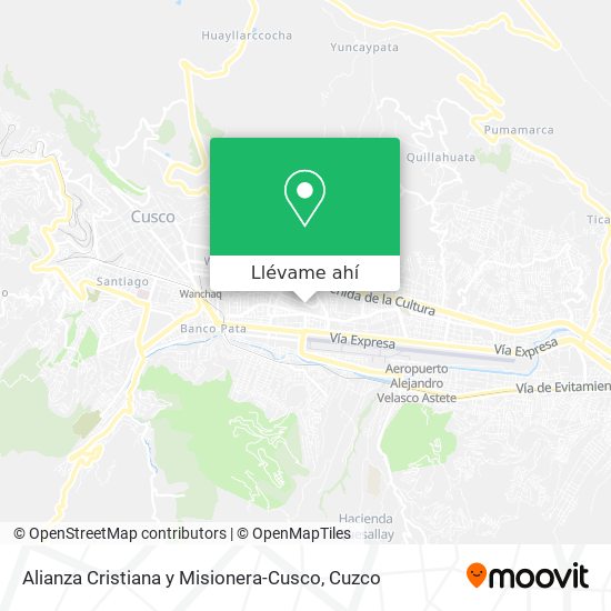 Mapa de Alianza Cristiana y Misionera-Cusco