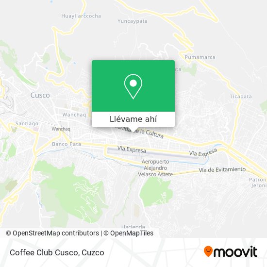 Mapa de Coffee Club Cusco