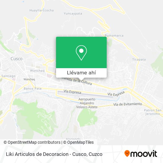 Mapa de Liki Articulos de Decoracion - Cusco