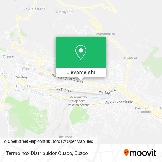 Mapa de Termoinox Distribuidor Cusco
