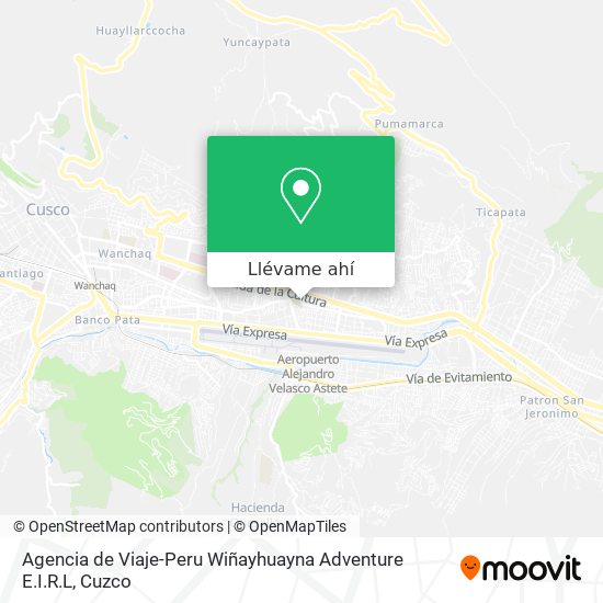 Mapa de Agencia de Viaje-Peru Wiñayhuayna Adventure E.I.R.L