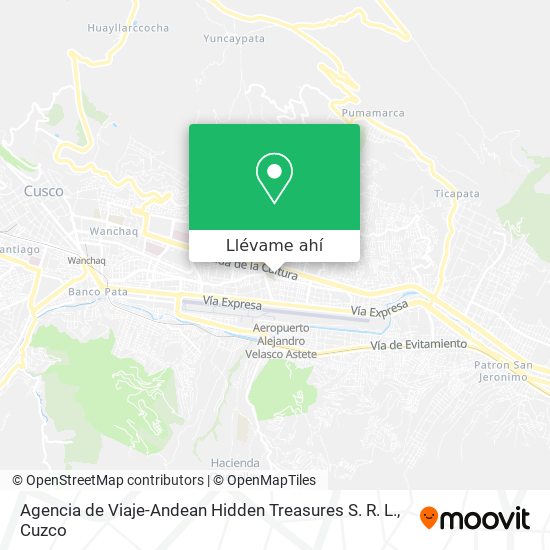 Mapa de Agencia de Viaje-Andean Hidden Treasures S. R. L.