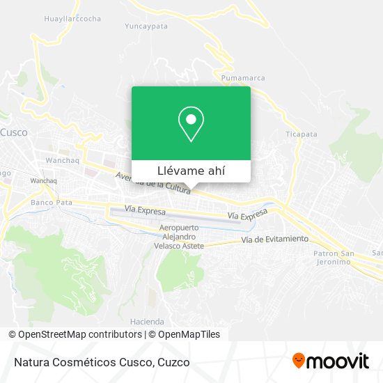 Mapa de Natura Cosméticos Cusco