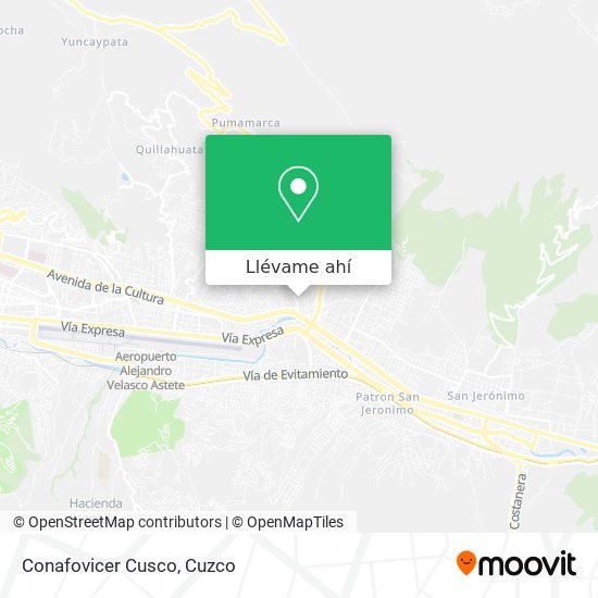 Mapa de Conafovicer Cusco
