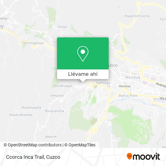 Mapa de Ccorca Inca Trail